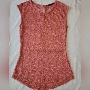 Maurices Lace Sleeveless Blouse - Dusty Rose